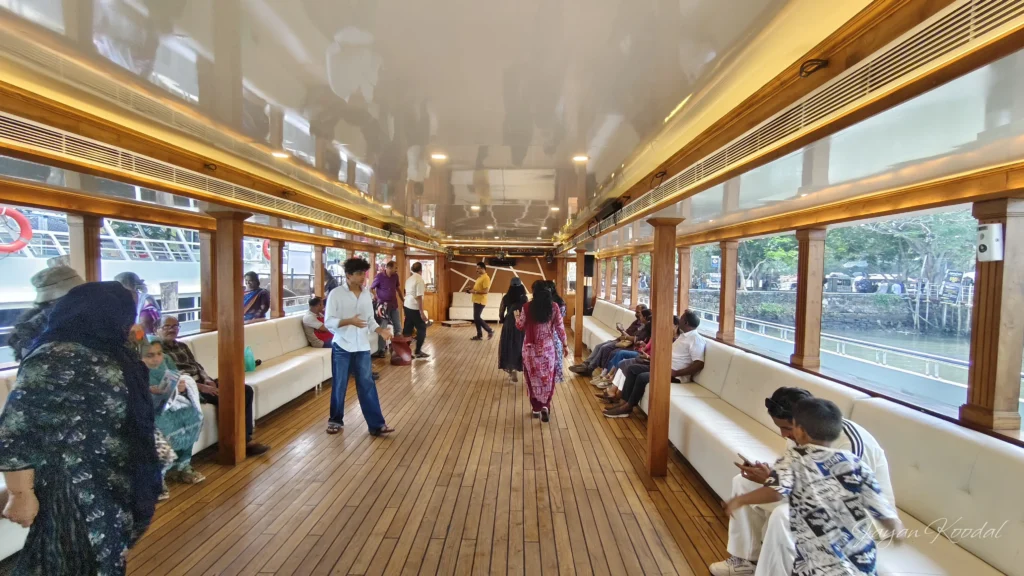 inside cruise ship marine drive kochi